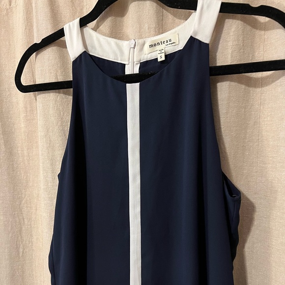 🩵 Monteau Navy Halter Dress - Picture 3 of 4